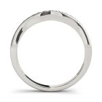 Curverd Wedding Ring, in White Gold - 50801