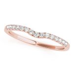 Curverd Wedding Ring, in Rose Gold - 50804