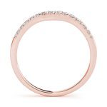 Curverd Wedding Ring, in Rose Gold - 50804