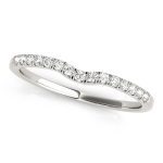 Curverd Wedding Ring, in Platinum - 50804