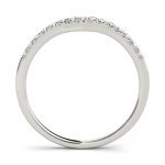 Curverd Wedding Ring, in White Gold - 50804