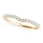 Curverd Wedding Ring, in Yellow Gold - 50804