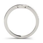 Prong Set Wedding Ring, in White Gold - 50805