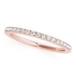 Prong Set Wedding Ring, in Rose Gold - 50809