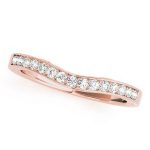 Curverd Wedding Ring, in Rose Gold - 50811