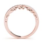 Curverd Wedding Ring, in Rose Gold - 50811