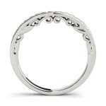 Curverd Wedding Ring, in Sterling Silver - 50811