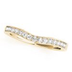 Curverd Wedding Ring, in Yellow Gold - 50811