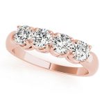 Prong Set Wedding Ring, in Rose Gold - 80038