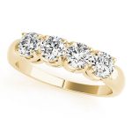 Prong Set Wedding Ring, in Yellow Gold - 80038