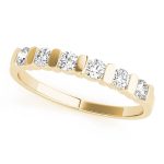 Bar Set Wedding Ring, in Yellow Gold - 80073