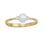 Color Fashion Ring, Pearl Shape, in Platinum - 80086