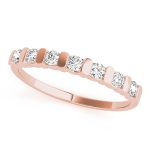 Bar Set Wedding Ring, in Rose Gold - 80094