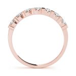 Bar Set Wedding Ring, in Rose Gold - 80094