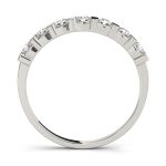 Bar Set Wedding Ring, in White Gold - 80094