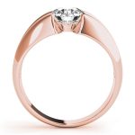 Solitaire Engagement Ring, Round Shape, in Rose Gold - 80131