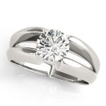 Solitaire Engagement Ring, Round Shape, in Platinum - 80131