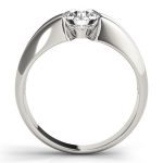 Solitaire Engagement Ring, Round Shape, in White Gold - 80131