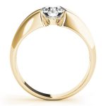 Solitaire Engagement Ring, Round Shape, in Yellow Gold - 80131