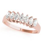 Fancy Shape Marquise Wedding Ring, in Rose Gold - 80155