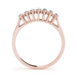 Fancy Shape Marquise Wedding Ring, in Rose Gold - 80155