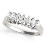 Fancy Shape Marquise Wedding Ring, in White Gold - 80155