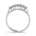 Fancy Shape Marquise Wedding Ring, in Sterling Silver - 80155