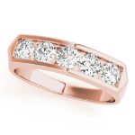 Channel Set Wedding Ring, in Rose Gold - 80171