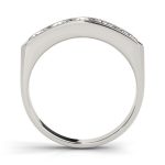 Channel Set Wedding Ring, in White Gold - 80171