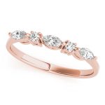 Fancy Shape Baguette Wedding Ring, in Rose Gold - 80202