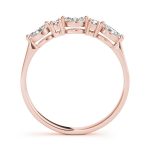 Fancy Shape Baguette Wedding Ring, in Rose Gold - 80202