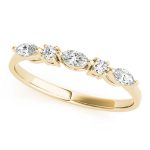 Fancy Shape Baguette Wedding Ring, in Yellow Gold - 80202