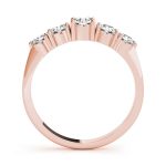 Prong Set Wedding Ring, Round Shape, in Rose Gold - 80304