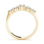 Prong Set Wedding Ring, Round Shape, in Yellow Gold - 80304