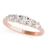 Prong Set Wedding Ring, Round Shape, in Rose Gold - 80317