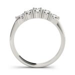 Prong Set Wedding Ring, Round Shape, in White Gold - 80317