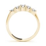 Prong Set Wedding Ring, Round Shape, in Yellow Gold - 80317