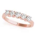 Prong Set Wedding Ring, in Rose Gold - 80322