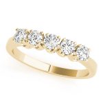 Prong Set Wedding Ring, in Yellow Gold - 80322