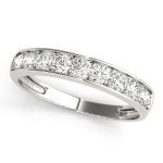 Channel Set Wedding Ring, in White Gold - 80358