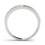 Channel Set Wedding Ring, in White Gold - 80358