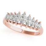 Fancy Shape Wedding Ring, Marquise Shape, in Rose Gold - 80441