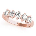 Prong Set Wedding Ring, in Rose Gold - 80513