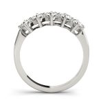 Prong Set Wedding Ring, in White Gold - 80513