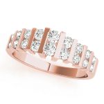 Bar Set Wedding Ring, in Rose Gold - 80517