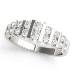 Bar Set Wedding Ring, in Platinum - 80517