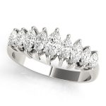 Fancy Shape Marquise Wedding Ring, in White Gold - 80588