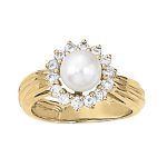 Color Fashion Ring, Pearl Shape, in Sterling Silver - 80592