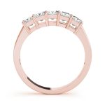 Fancy Shape Princess Wedding Ring, in Rose Gold - 80650