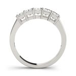 Fancy Shape Princess Wedding Ring, in Sterling Silver - 80650